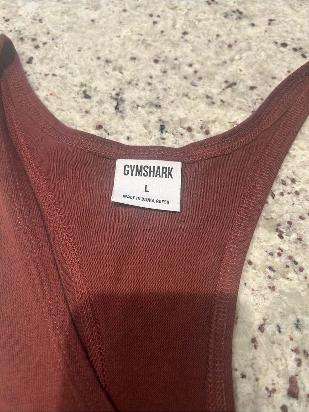 Gymshark Men's Stringer Tank - Maroon with White Logo - Picture 3 of 4